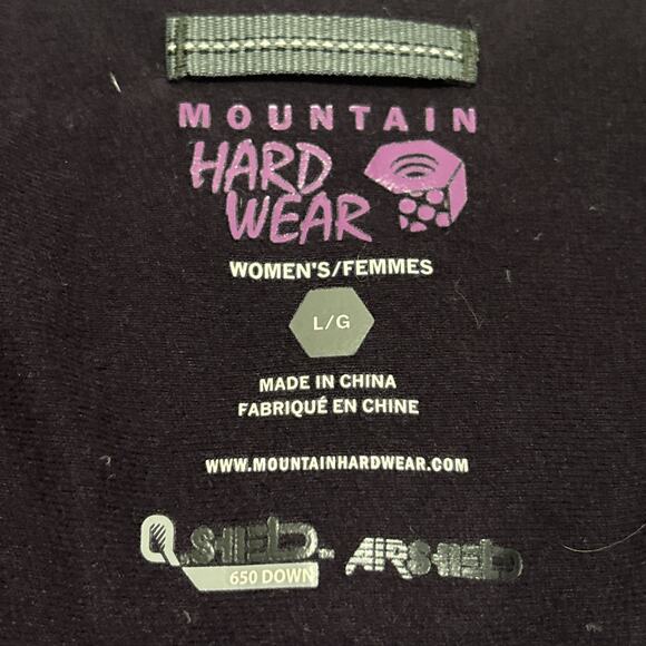 Mountain Hardware Women's Down Puffer 650 Down Jacket Recco White Pink Parka - Picture 4 of 12